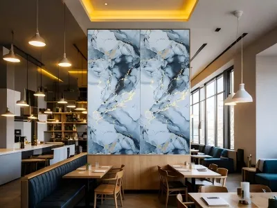 Keunggulan Lembaran Marmer Gelap PVC Glossy Untuk Hiasan Dinding Interior